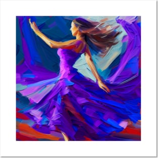 Abstract Art Dancing Girl Posters and Art